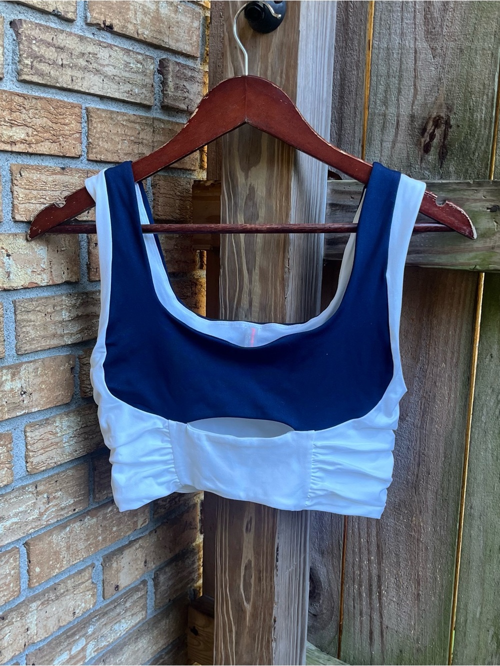 FP Movement by Free People Navy & White Cutout Sports Bralette